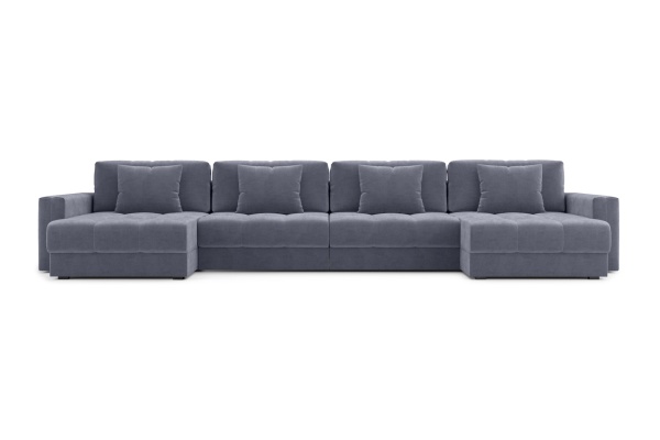 Диван п-образный тик-так Монарх М2О2 темно-серый