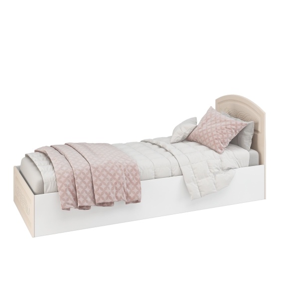 Кровать Венесуэла МДФ/Жемчуг Глянец (800 х 2000 мм)