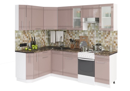 Кухонный Гарнитур  Мокко Люкс 1500  x 2300 мм