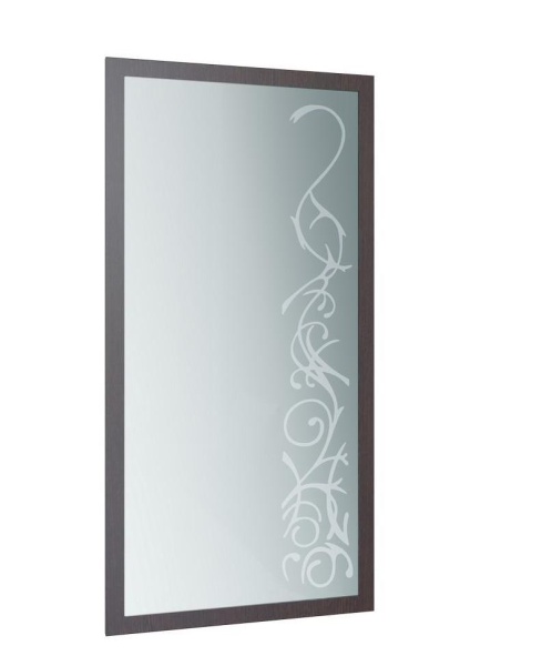 Зеркало Навесное Юнона-2 ЗН-06 Венге/Дуб Молочный (Ш-500 х В-1004 мм)